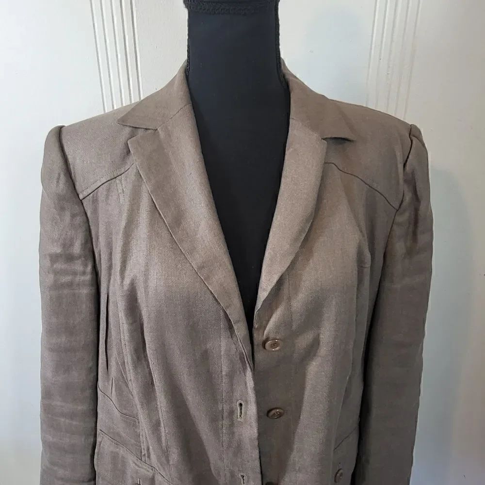 Talbots Linen Silk Blend Jacket - Picture 8 of 10